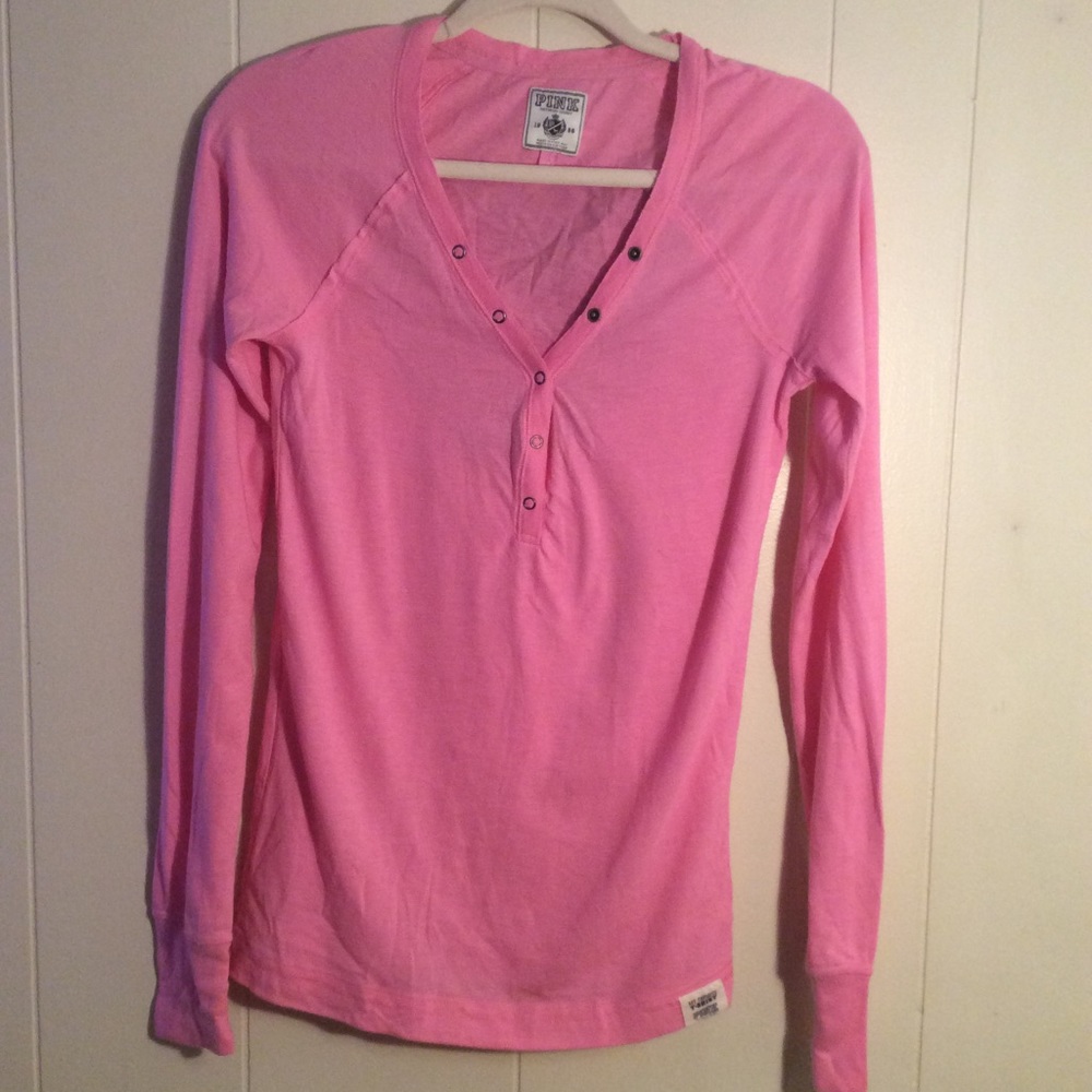 Small long sleeve pink Victoria secret shirt NWOT